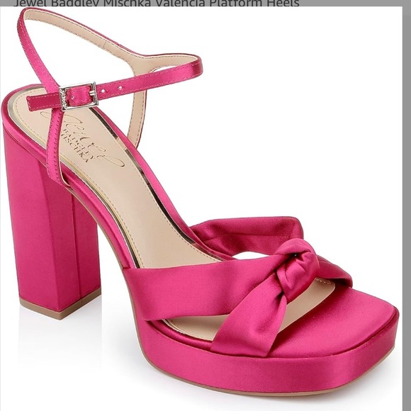 Jewel Badgley Mischka Shoes - BADGLEY MISCHKA | Jewel Valencia platforms Sz 9.5 Pink punch